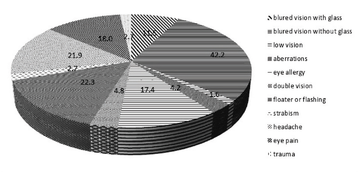Figure 1. Ocular problems evaluated in study subjects