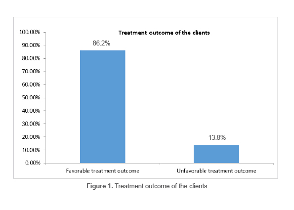Figure 1. Treatment outcome of the clients.